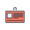 Color illustration icon for id card, qualification and accessibility