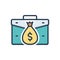 Color illustration icon for Income, earning and wages