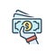 Color illustration icon for Installments, portion of debts and payment