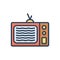 Color illustration icon for Interference, tv and signal