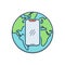 Color illustration icon for Internet app, network and neutrality