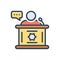 Color illustration icon for Introduce, familiarize and acquaint