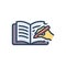 Color illustration icon for Journals, editable and article