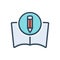 Color illustration icon for Knowledge Mastery, knowledge and education