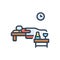 Color illustration icon for Leisure, free time and sleep