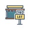 Color illustration icon for Let, allow and shop