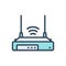 Color illustration icon for Linksys, apps and messenger