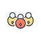 Color illustration icon for Locks, lockage and lock on