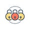 Color illustration icon for Locks, lockage and secure