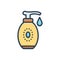 Color illustration icon for Lotion Skin Care, drop and spray