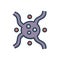 Color illustration icon for Lymphoma, cells and awareness