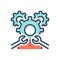 Color illustration icon for Machinist, setting and tool