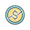 Color illustration icon for Macroeconomic, investment and finance