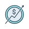 Color illustration icon for Macroeconomic, investment and growth