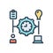 Color illustration icon for Manage, transact and operate