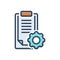 Color illustration icon for Mandate, authorization and project