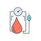 Color illustration icon for Manometer, kit and pressure