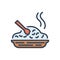 Color illustration icon for Meal, food and eatable