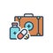 Color illustration icon for Medicare, medicaid and health