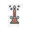 Color illustration icon for Memorial, monument and statue