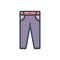Color illustration icon for Men pant, clothing and jeans