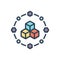 Color illustration icon for Modular, structure and geometrical