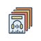 Color illustration icon for Music Collection, stockpiling and accumulation