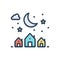 Color illustration icon for Nights, dream and moon