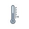 Color illustration icon for normally, thermometer and measurement