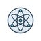 Color illustration icon for Nuclear, energy and atomic