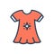 Color illustration icon for Nylon, material and clothes