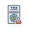 Color illustration icon for Obligation, document and tax