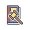 Color illustration icon for Ordinance, rescript and law