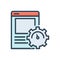 Color illustration icon for page, optimization and document