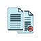 Color illustration icon for Paperless, cancel and invalidation