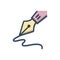 Color illustration icon for Pen, literature and philosophy