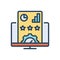 Color illustration icon for Performs, achieve and execute