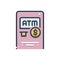 Color illustration icon for Perks, benefits and atm