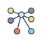 Color illustration icon for personal, network and share