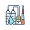 Color illustration icon for Petrochemical, refinery and industry