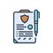 Color illustration icon for Policy, guideline and document