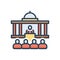 Color illustration icon for Political, governmental and legislative