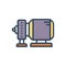Color illustration icon for Pump, electric and engine