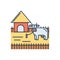 Color illustration icon for Ranching, pet and domestic