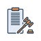 Color illustration icon for Regulations, rule and law