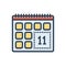 Color illustration icon for Remind, leisure time and reminisce