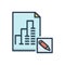 Color illustration icon for Report, editor and proofread