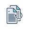 Color illustration icon for Reprint, file and document