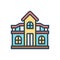 Color illustration icon for Resident, inhabitant and occupant