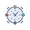 Color illustration icon for Routines, procedure and timetable